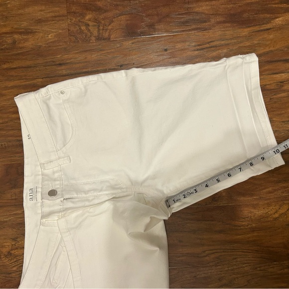 A.N.A White Denim Bermuda Shorts With Pockets and Zipper Button Closure - Picture 10 of 13